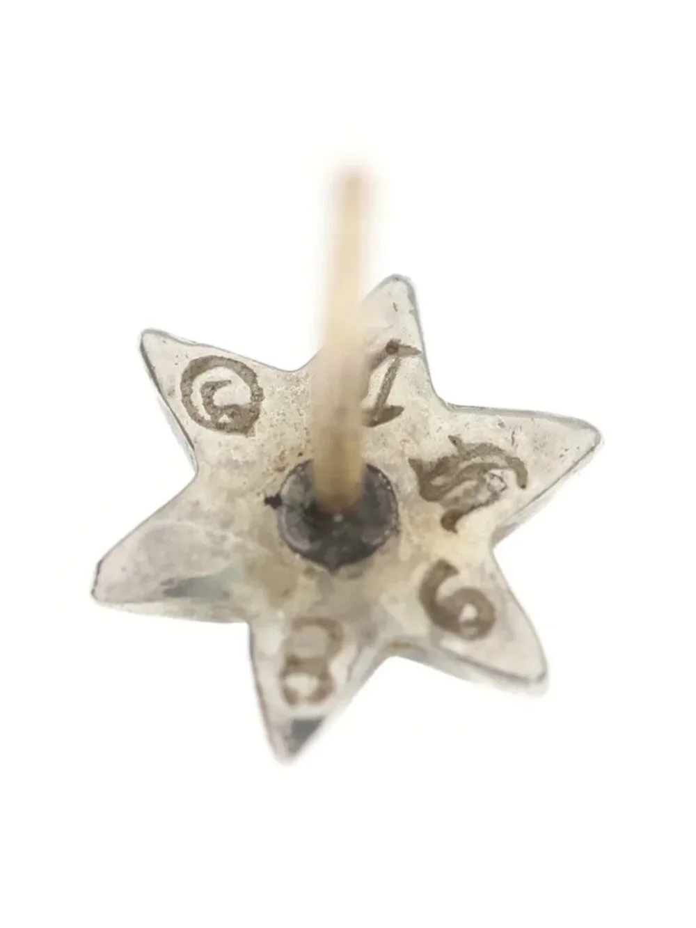 Chrome Hearts CO Star Stud Earrings Silver